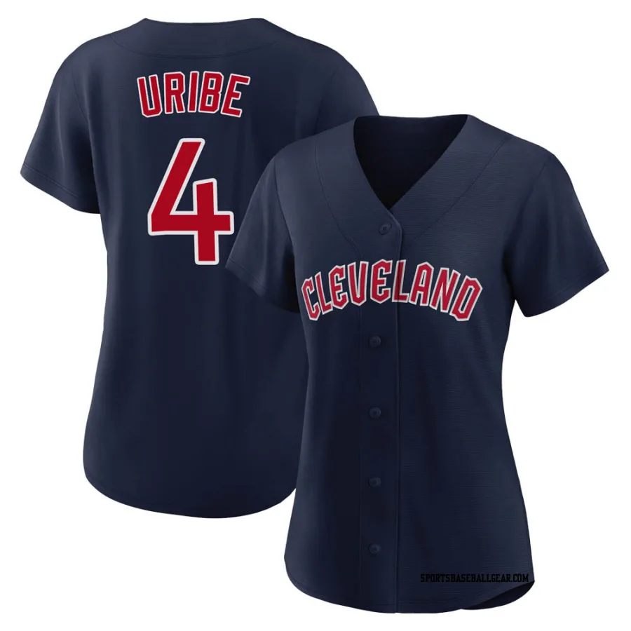 Juan Uribe Women's Cleveland Guardians Navy Replica Alternate Jersey