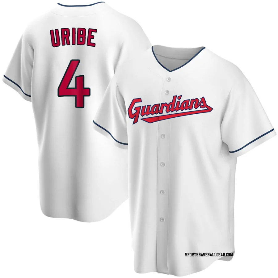 Juan Uribe Youth Cleveland Guardians White Replica Home Jersey