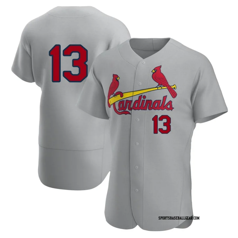 Juan Yepez Men's St. Louis Cardinals Gray Authentic Road Jersey