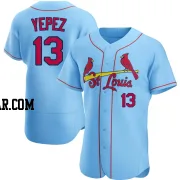 Juan Yepez Men's St. Louis Cardinals Light Blue Authentic Alternate Jersey