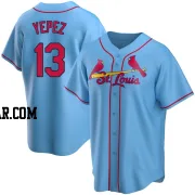 Juan Yepez Men's St. Louis Cardinals Light Blue Replica Alternate Jersey