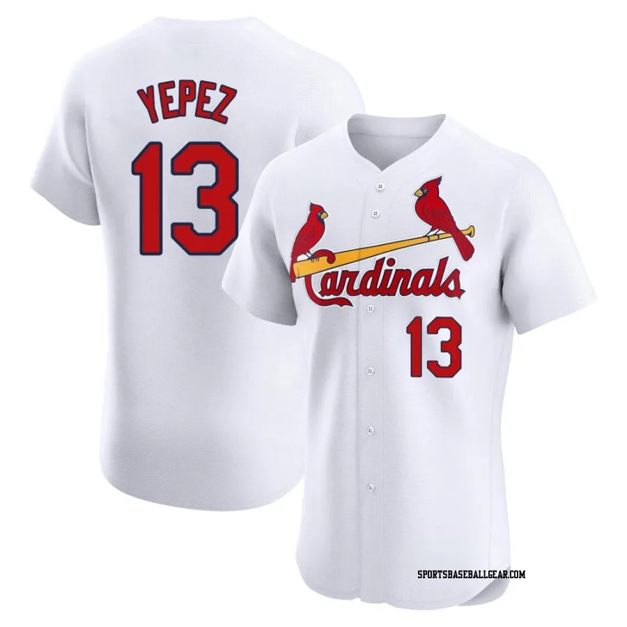 Juan Yepez Men's St. Louis Cardinals White Elite Home Jersey