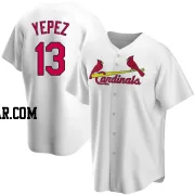 Juan Yepez Men's St. Louis Cardinals White Replica Home Jersey