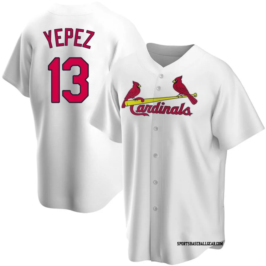 Juan Yepez Men's St. Louis Cardinals White Replica Home Jersey