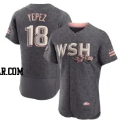 Juan Yepez Men's Washington Nationals Gray Authentic 2022 City Connect Jersey