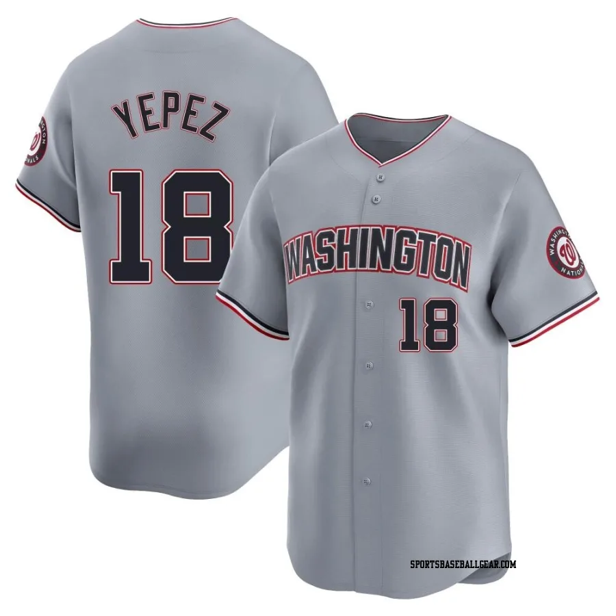 Juan Yepez Men's Washington Nationals Gray Limited Road Jersey