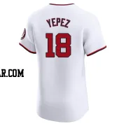 Juan Yepez Men's Washington Nationals White Elite Home Jersey