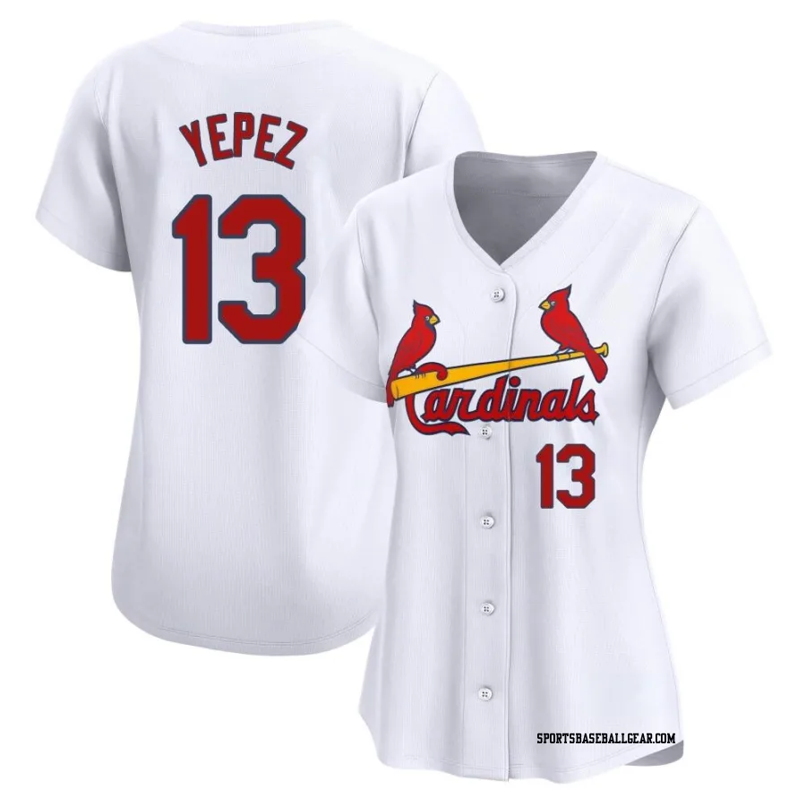 Juan Yepez Women's St. Louis Cardinals White Limited Home Jersey