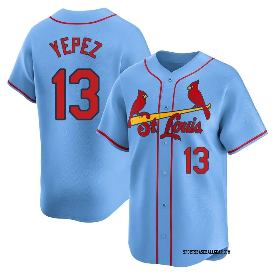 Juan Yepez Youth St. Louis Cardinals Light Blue Limited Alternate Jersey