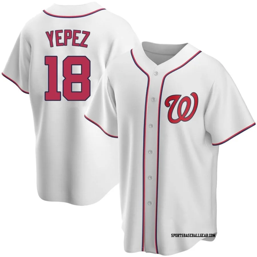 Juan Yepez Youth Washington Nationals White Replica Home Jersey