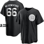 Julian Merryweather Men's Chicago Cubs Black/White Replica Jersey