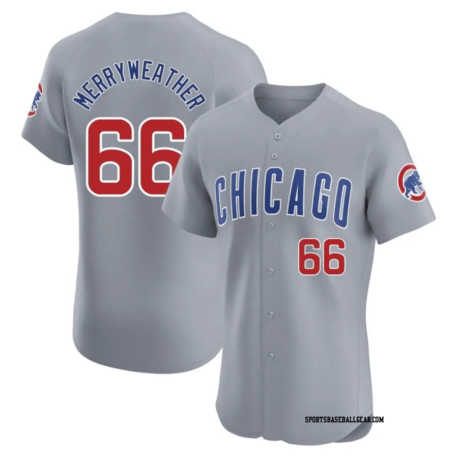 Julian Merryweather Men's Chicago Cubs Gray Elite Road Jersey