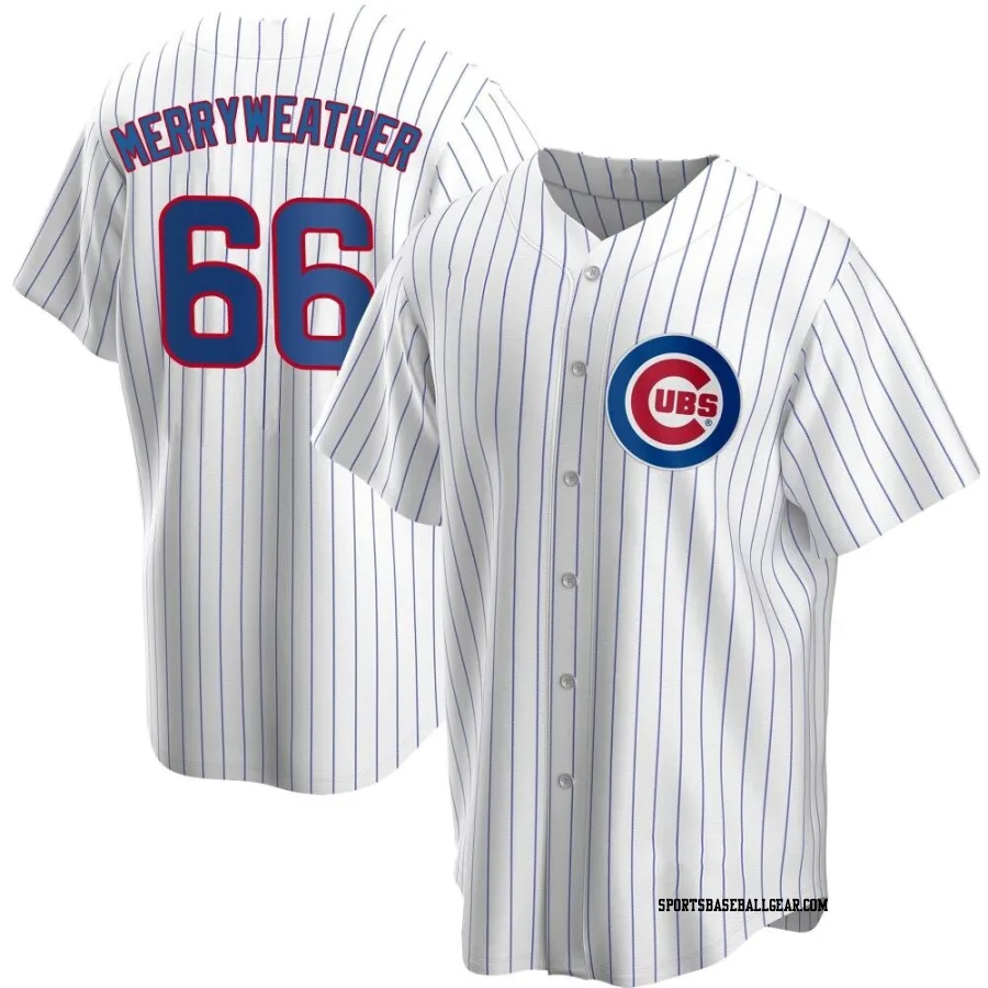 Julian Merryweather Men's Chicago Cubs White Replica Home Jersey