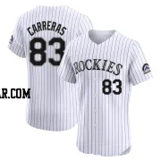 Julio Carreras Men's Colorado Rockies White Elite Home Jersey