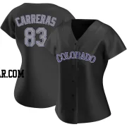 Julio Carreras Women's Colorado Rockies Black Replica Alternate Jersey