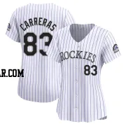 Julio Carreras Women's Colorado Rockies White Limited Home Jersey