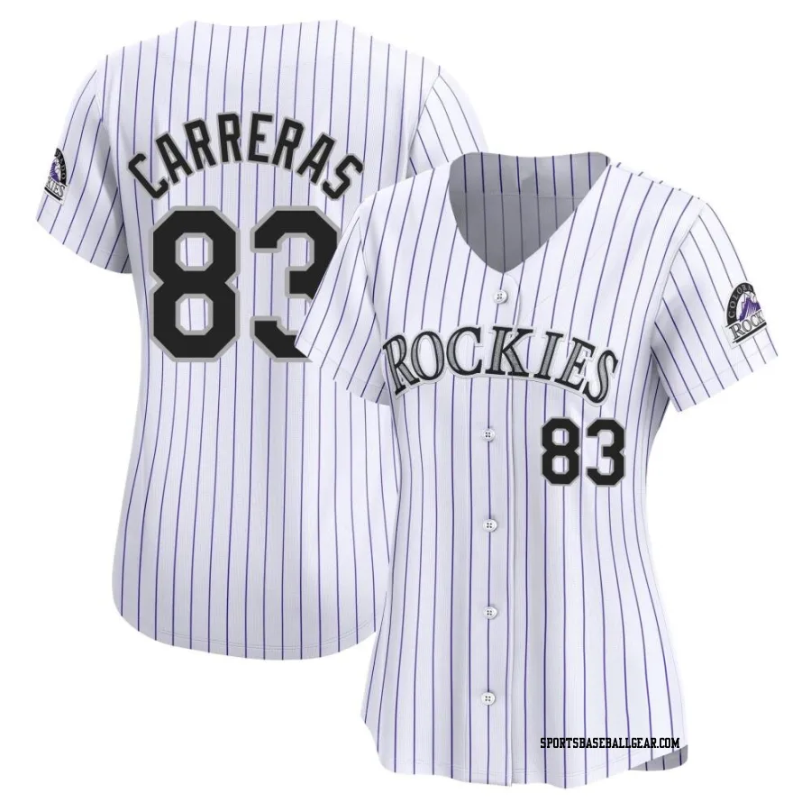 Julio Carreras Women's Colorado Rockies White Limited Home Jersey