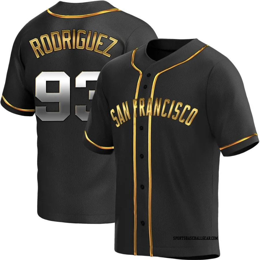 Julio Rodriguez Men's San Francisco Giants Black Golden Replica Alternate Jersey