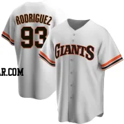 Julio Rodriguez Men's San Francisco Giants White Replica Home Cooperstown Collection Jersey