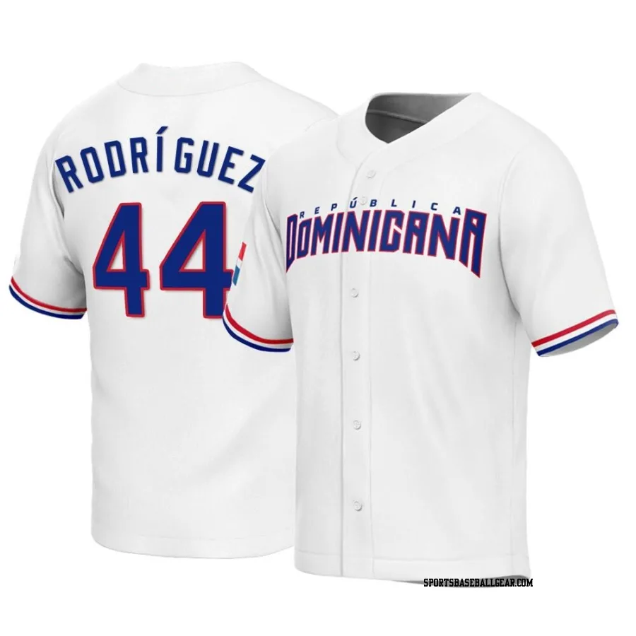 Julio Rodriguez Youth Dominican Republic Baseball White Replica 2023 World Baseball Classic Jersey