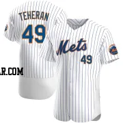 Julio Teheran Men's New York Mets White Authentic Home Jersey