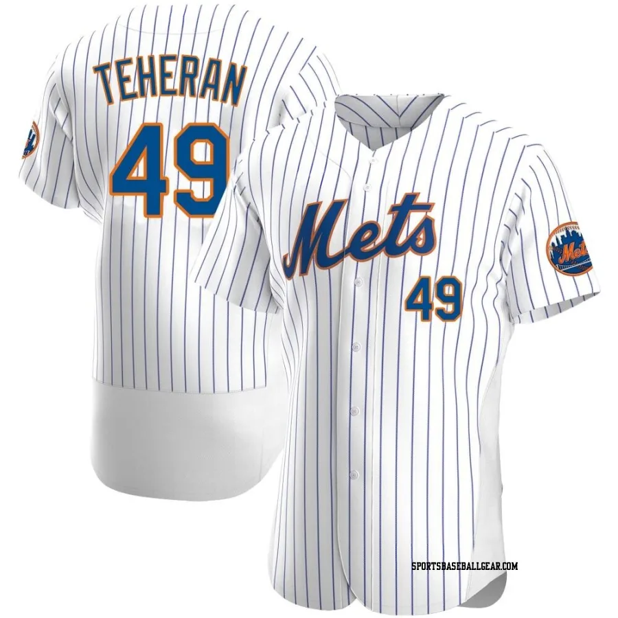 Julio Teheran Men's New York Mets White Authentic Home Jersey