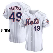 Julio Teheran Men's New York Mets White Elite Home Jersey