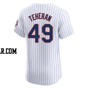 Julio Teheran Men's New York Mets White Elite Home Jersey