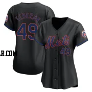 Julio Teheran Women's New York Mets Black Limited Alternate Jersey