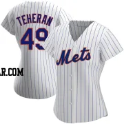 Julio Teheran Women's New York Mets White Replica Home Jersey