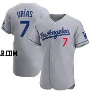 Julio Urias Men's Los Angeles Dodgers Gray Authentic Away Jersey