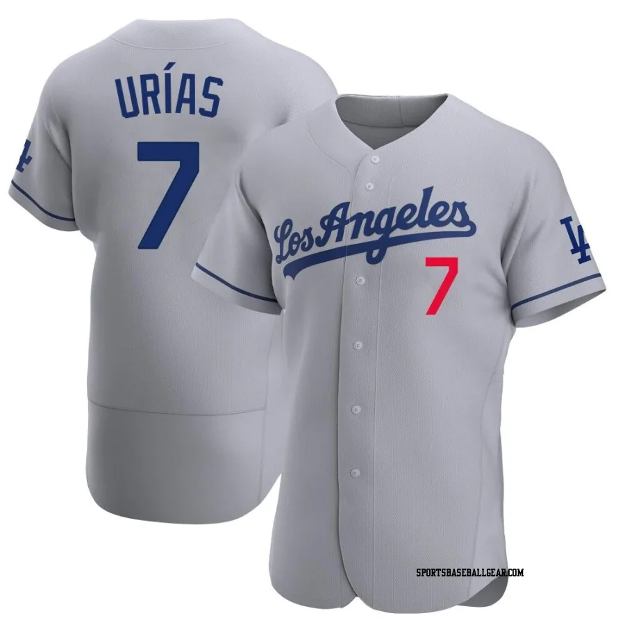 Julio Urias Men's Los Angeles Dodgers Gray Authentic Away Jersey