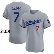 Julio Urias Men's Los Angeles Dodgers Gray Elite Road Jersey