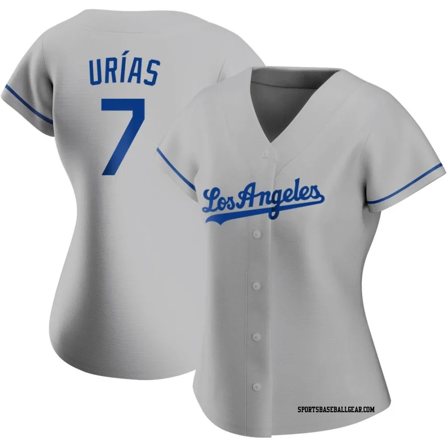 Julio Urias Women's Los Angeles Dodgers Gray Authentic Road Jersey