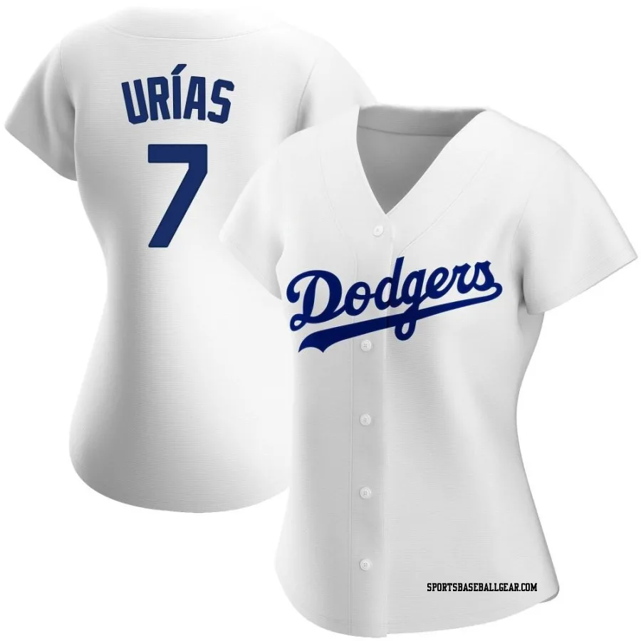 Julio Urias Women's Los Angeles Dodgers White Authentic Home Jersey