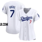 Julio Urias Women's Los Angeles Dodgers White Limited Home Jersey