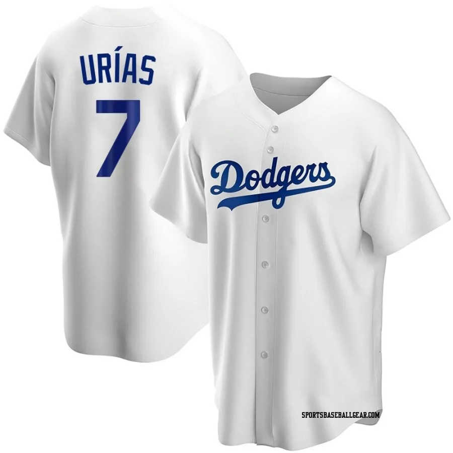 Julio Urias Youth Los Angeles Dodgers White Replica Home Jersey