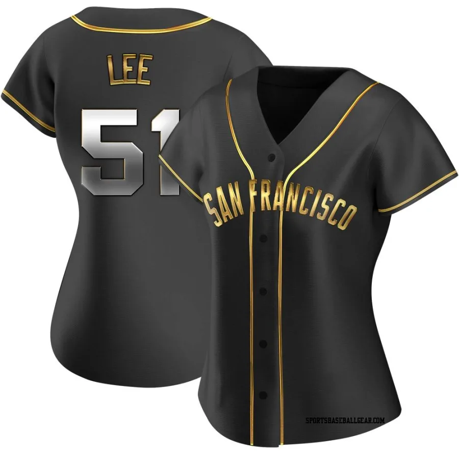 Jung Hoo Lee Women's San Francisco Giants Black Golden Replica Alternate Jersey