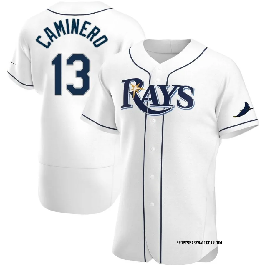 Junior Caminero Men's Tampa Bay Rays White Authentic Home Jersey