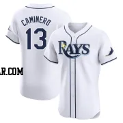 Junior Caminero Men's Tampa Bay Rays White Elite Home Jersey