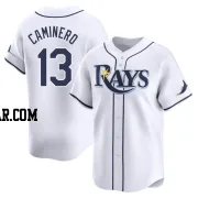 Junior Caminero Men's Tampa Bay Rays White Limited Home Jersey