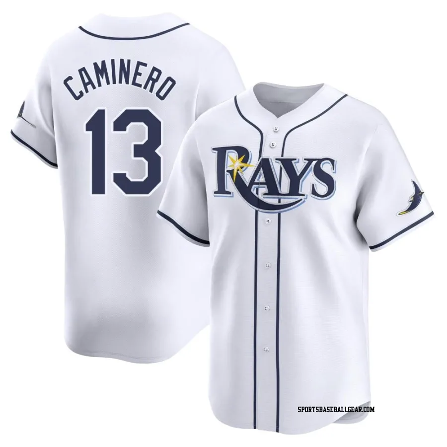 Junior Caminero Men's Tampa Bay Rays White Limited Home Jersey