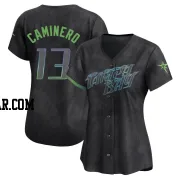 Junior Caminero Women's Tampa Bay Rays Charcoal Limited 2024 City Connect Jersey