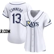 Junior Caminero Women's Tampa Bay Rays White Limited Home Jersey