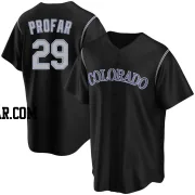 Jurickson Profar Men's Colorado Rockies Black Replica Alternate Jersey