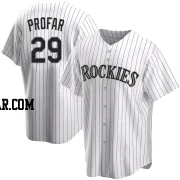 Jurickson Profar Men's Colorado Rockies White Replica Home Jersey