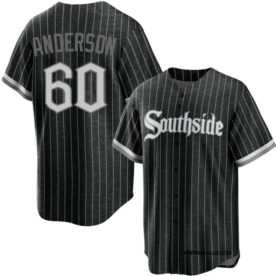 Justin Anderson Men's Chicago White Sox Black Replica 2021 City Connect Jersey