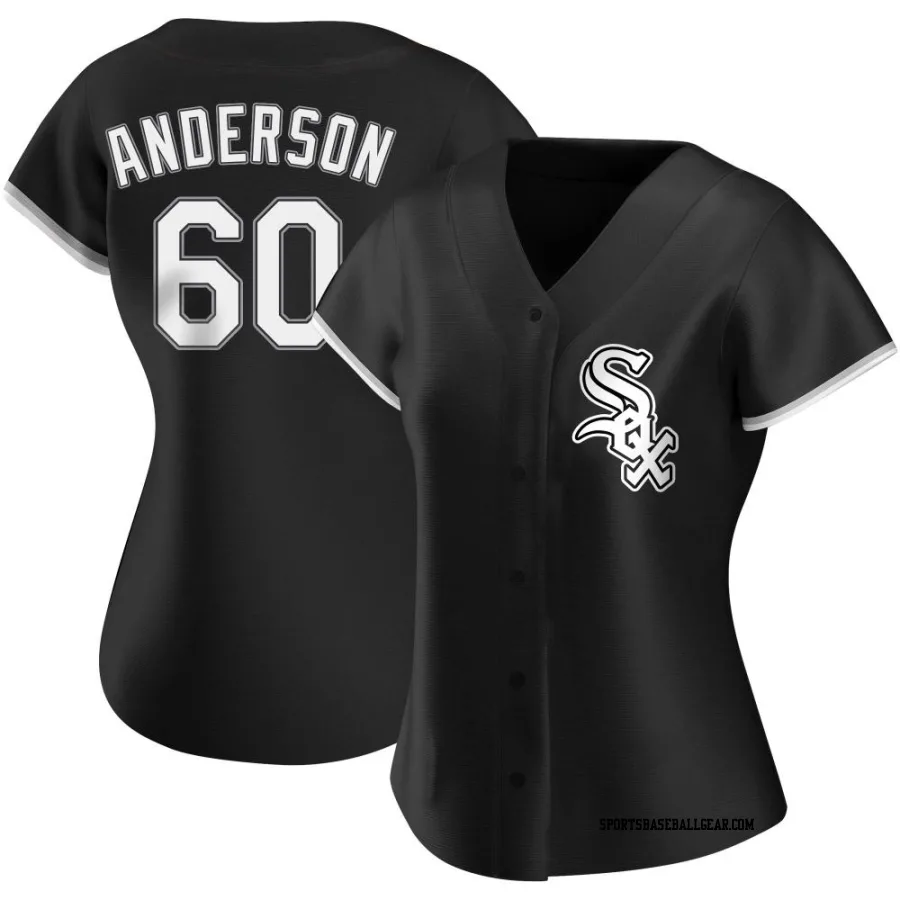 Justin Anderson Women's Chicago White Sox Black Authentic Alternate Jersey