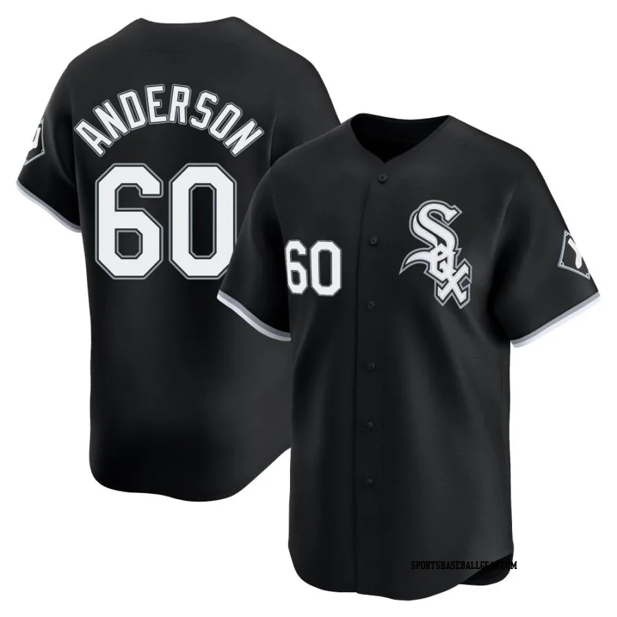 Justin Anderson Youth Chicago White Sox Black Limited Alternate Jersey