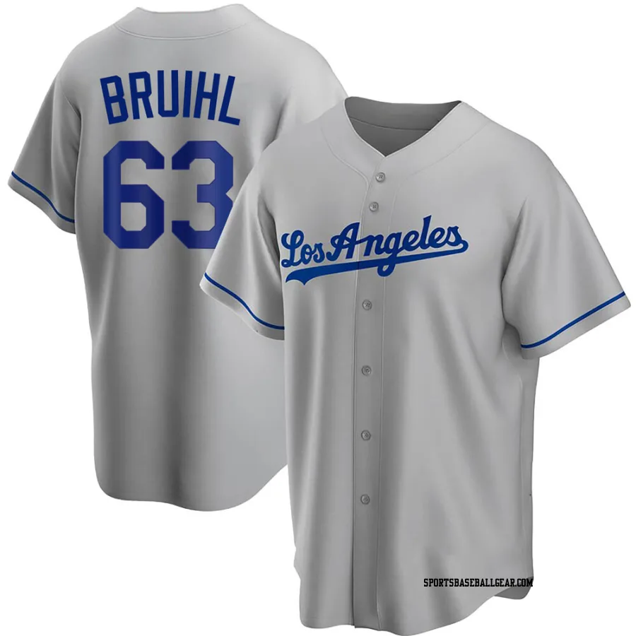 Justin Bruihl Youth Los Angeles Dodgers Gray Replica Road Jersey